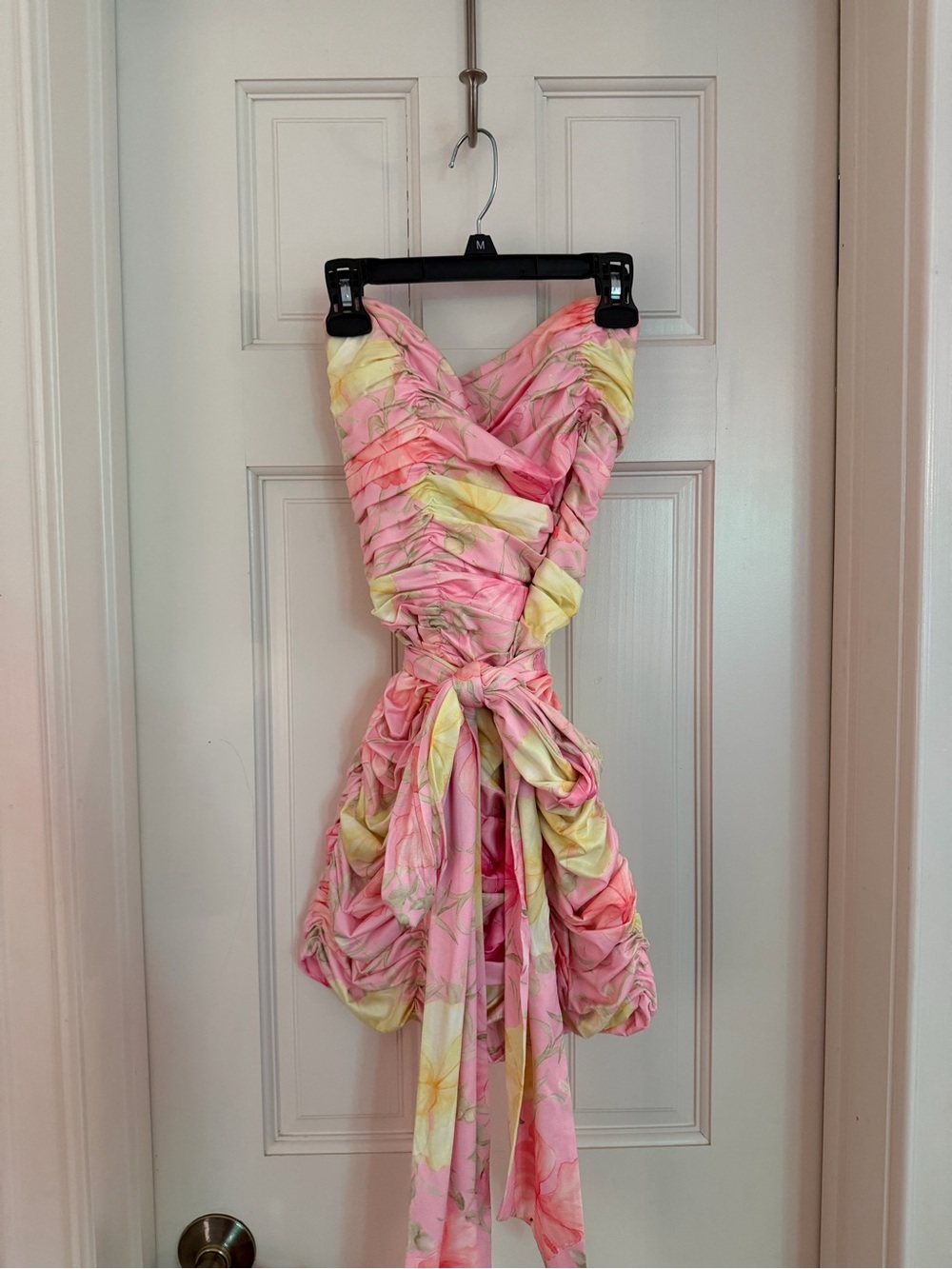 LoveShackFancy Nera Ruched Mini Dress